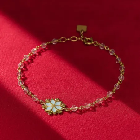 BRACCIALE STELLA DI NEVE GHIACCIO DONNA ROSSOPREZIOSO 