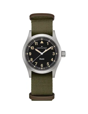 OROLOGIO AL QUARZO NATO VERDE MILITARE 38MM UOMO HAMILTON KHAKI H69401930 HAMILTON