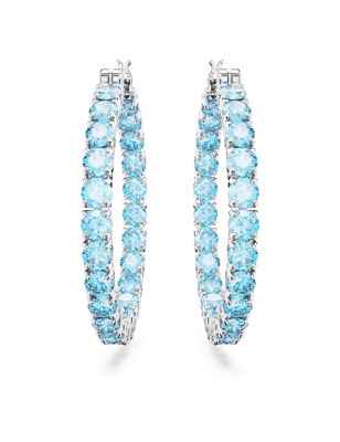 ORECCHINI A CERCHIO MATRIX BLU DONNA SWAROVSKI  5647446 SWAROVSKI