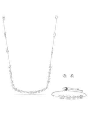 SET MESMERA BIANCO PLACCATO RODIO DONNA SWAROVSKI  5665877 SWAROVSKI