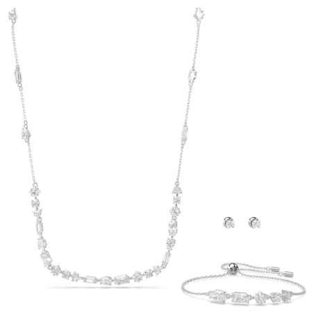 SET MESMERA BIANCO PLACCATO RODIO DONNA SWAROVSKI  5665877 SWAROVSKI