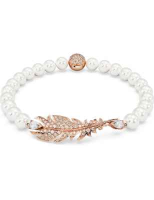 BRACCIALE BIANCO CON PIUMA NICE DONNA SWAROVSKI 5663482 SWAROVSKI