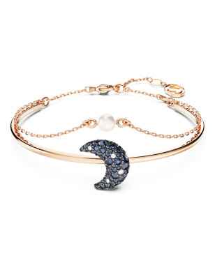 BRACCIALE LUNA PLACCATO COLOR ORO ROSA SWAROVSKI 5671586 SWAROVSKI