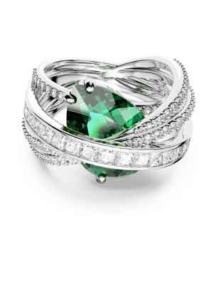 ANELLO HYPERBOLA QUATTRO FASCE VERDE MIS.58 DONNA SWAROVSKI 