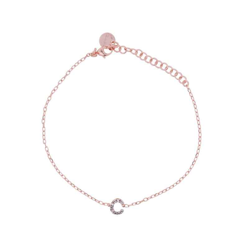 BRACCIALE LETTERA C CON ZIRCONI DONNA RUE DES MILLE 