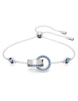 BRACCIALE HOLLOW ANELLO CONCATENATO BLU SWAROVSKI