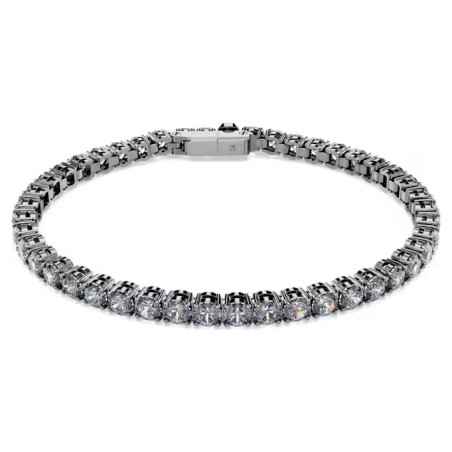 BRACCIALE MATRIX TENNIS PLACCATO RUTENIO XL UOMO SWAROVSKI 