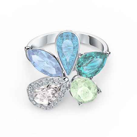 ANELLO SUNNY BLU VERDE M55 DONNA SWAROVSKI 