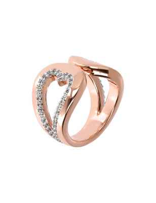 ANELLO CUORE CON ZIRCONI MIS.12 DONNA BRONZALLURE 