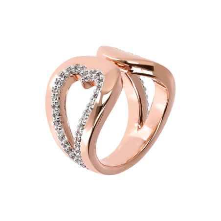 ANELLO CUORE CON ZIRCONI MIS.12 DONNA BRONZALLURE 