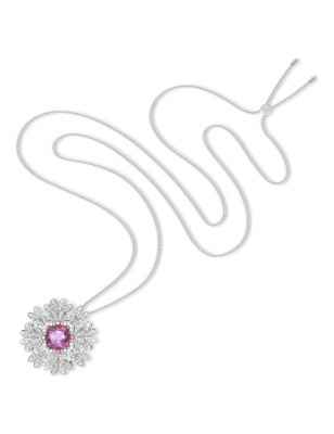 COLLANA PENDENTE E SPILLA FIORE ROSA DONNA SWAROVSKI 