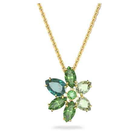 COLLANA GEMA PENDENTE FIORE VERDE DONNA SWAROVSKI 