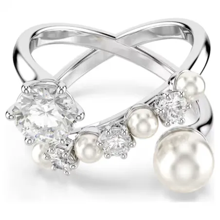 ANELLO COCKTAIL MATRIX CRYSTAL PEARL MIS.58 DONNA SWAROVSKI 