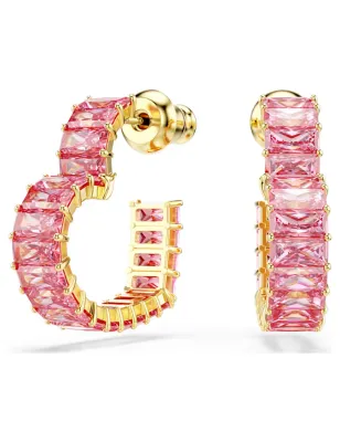 ORECCHINI A CERCHIO MATRIX CUORE ROSA DONNA SWAROVSKI 