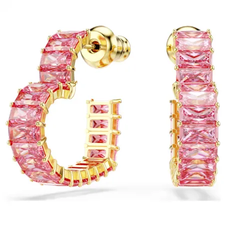 ORECCHINI A CERCHIO MATRIX CUORE ROSA DONNA SWAROVSKI 