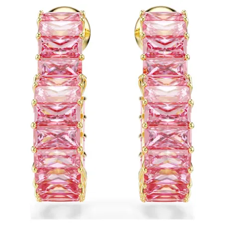 ORECCHINI A CERCHIO MATRIX CUORE ROSA DONNA SWAROVSKI 