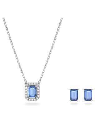 SET UNA TAGLIO OTTAGONALE BLU DONNA SWAROVSKI 