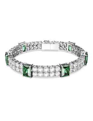 BRACCIALE MATRIX TENNIS VERDE MIS.M DONNA SWAROVSKI 