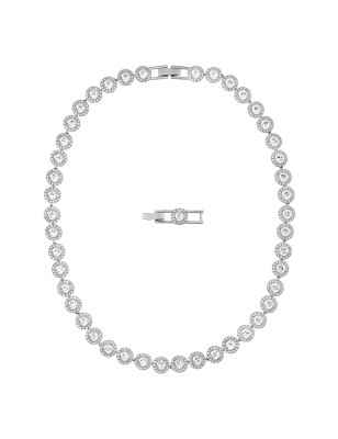 COLLANA TENNIS UNA TAGLIO ROUND RODIO DONNA SWAROVSKI ANGELIC