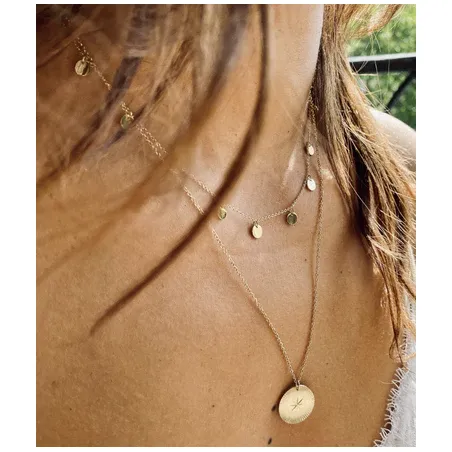 COLLANA DORATA DI CORIANDOLI DONNA ZAG 