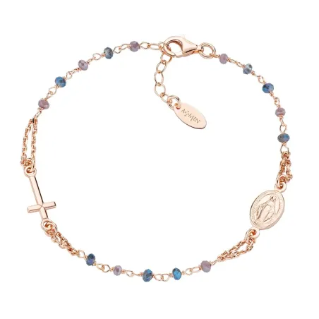 BRACCIALE ROSARIO CRISTALLI MULTICOLOR DONNA AMEN 