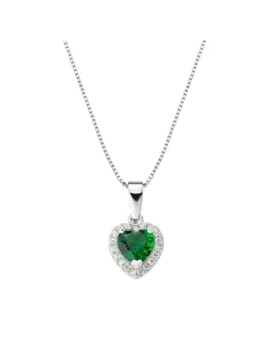 COLLANA CUORE DELL'OCEANO VERDE DONNA AMEN 