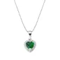 COLLANA CUORE DELL'OCEANO VERDE DONNA AMEN 