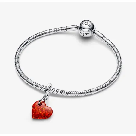 Charm Pendente Cuore Opale Rosso Donna Pandora 