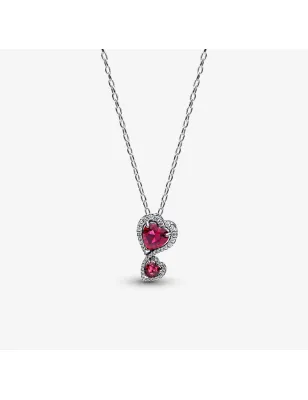 Collana doppi cuori rossi Donna Pandora 