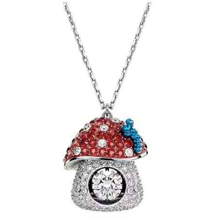 COLLANA ALICE IN WONDERLAND FUNGO ROSSO SWAROVSKI