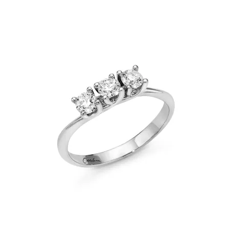 TRILOGY ORO BIANCO DIAMANTI 0.54 CT DONNA MILUNA I DIAMANTI