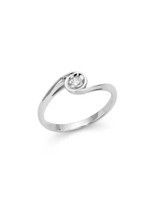 SOLITARIO AD ABBRACCIO DIAMANTE 0.11 CT DONNA MILUNA I DIAMANTI