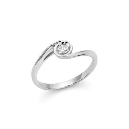 SOLITARIO AD ABBRACCIO DIAMANTE 0.11 CT DONNA MILUNA I DIAMANTI