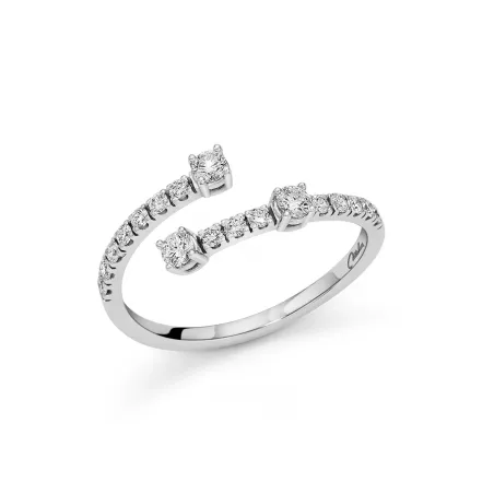 ANELLO PREMIUM DIAMONDS IN ORO BIANCO DIAMANTI 0.18 CT DONNA MILUNA