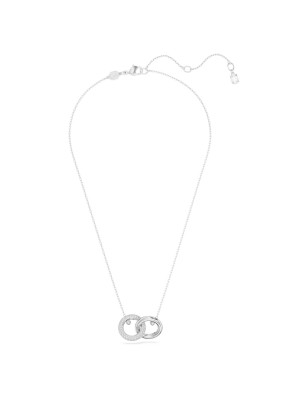 COLLANA DEXTERA PENDENTE ANELLO CONCATENATO DONNA SWAROVSKI 