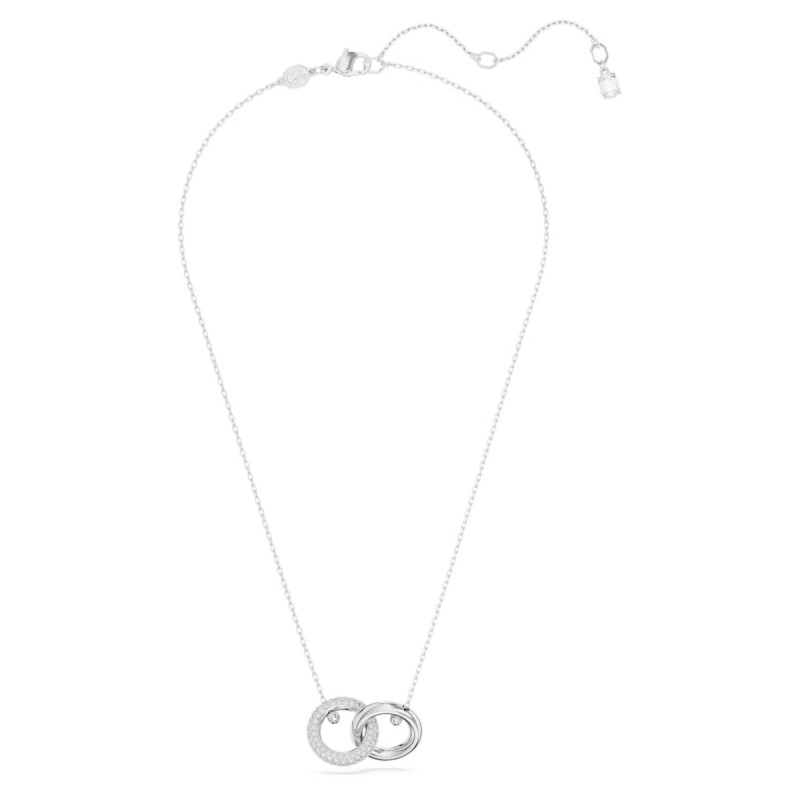 COLLANA DEXTERA PENDENTE ANELLO CONCATENATO DONNA SWAROVSKI 