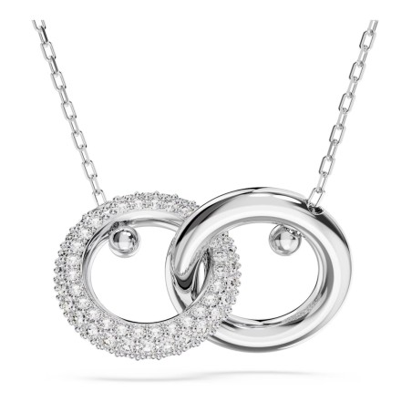 COLLANA DEXTERA PENDENTE ANELLO CONCATENATO DONNA SWAROVSKI 