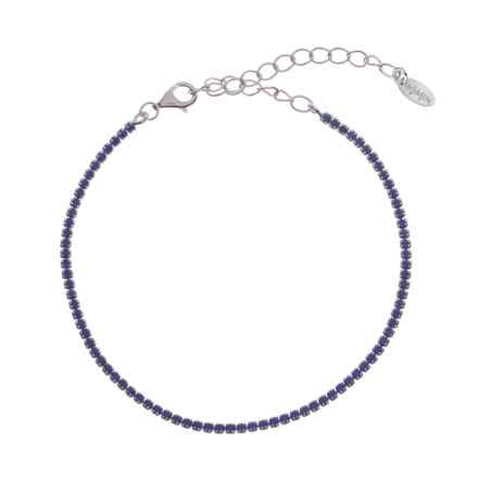 BRACCIALE TENNISMANIA ZIRCONI BLU DONNA AMEN 