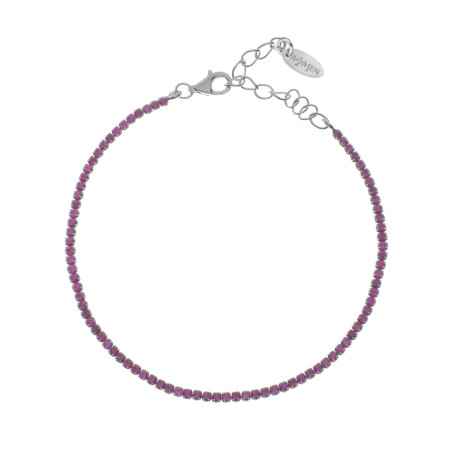 BRACCIALE TENNISMANIA ZIRCONI FUCSIA DONNA AMEN 