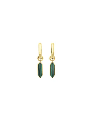 Orecchini Stylize dorati con Malachite Donna Breil 