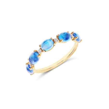 ANELLO DANCING AZURE CON BOULE IN ORO DONNA NANIS 