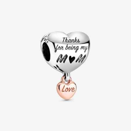 CHARM CUORE TI AMO MAMMA DONNA PANDORA 