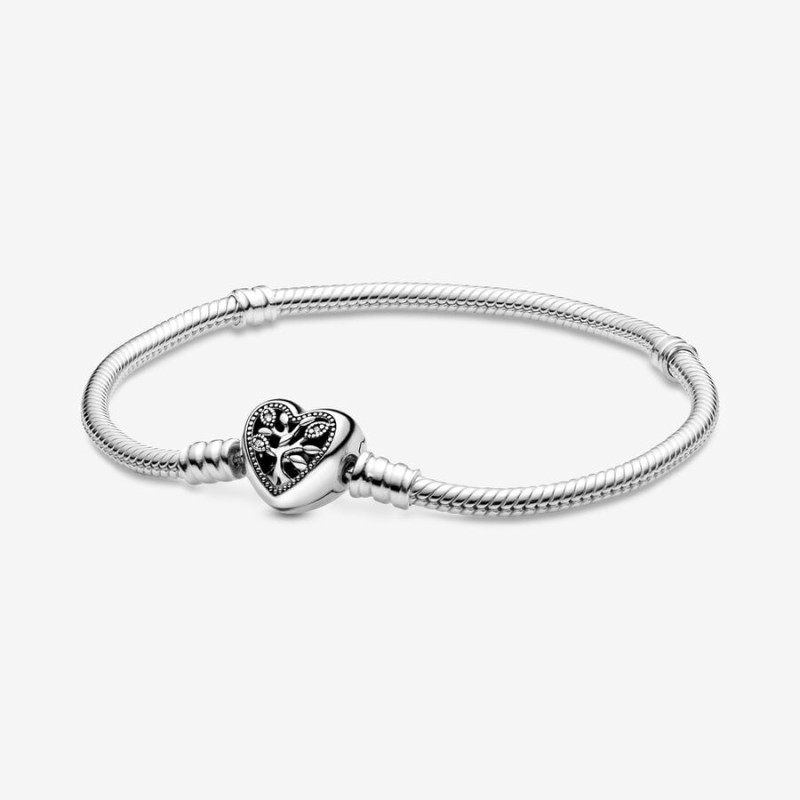 BRACCIALE CHIUSURA A CUORE ALBERO DELLA FAMIGLIA  19CM DONNA PANDORA 