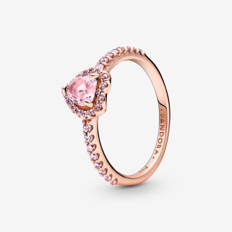 ANELLO CUORE IN RILIEVO ROSA MIS.58 DONNA PANDORA