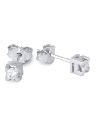 Orecchini in Oro bianco e Diamanti 0.24 Ct Donna-Uomo Demetra 