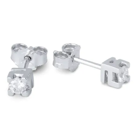 Orecchini in Oro bianco e Diamanti 0.24 Ct Donna-Uomo Demetra 