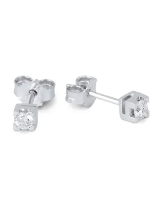 Orecchini in oro bianco e Diamanti 0.28 Ct Donna-Uomo Demetra 