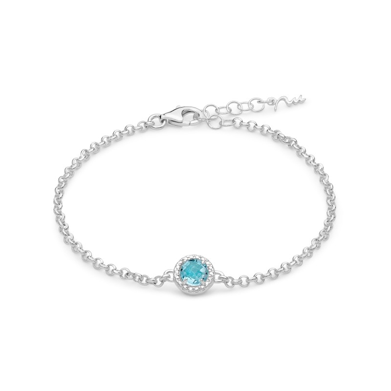 BRACCIALE TOPAZIO AZZURRO DONNA MILUNA GEMMA DEL CIELO