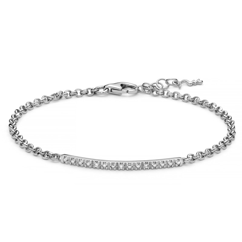 BRACCIALE ARGENTO DIAMANTI DONNA MILUNA DIAMANTISSIMA