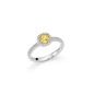 ANELLO ORO BIANCO ZAFFIRO GIALLO DONNA MILUNA LE GEMME